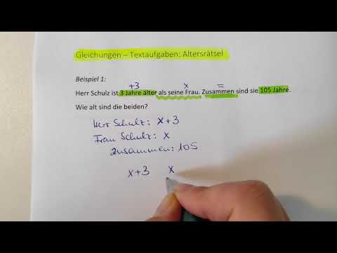 Gleichungen - Textaufgaben: Altersrätsel