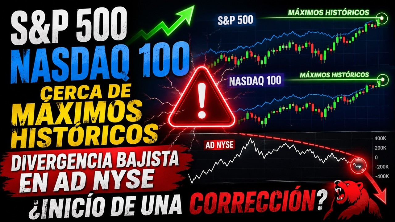 🚨 Divergencia en AD NYSE alerta de CORRECCIÓN ⚠️ ¿Se viene el giro?
