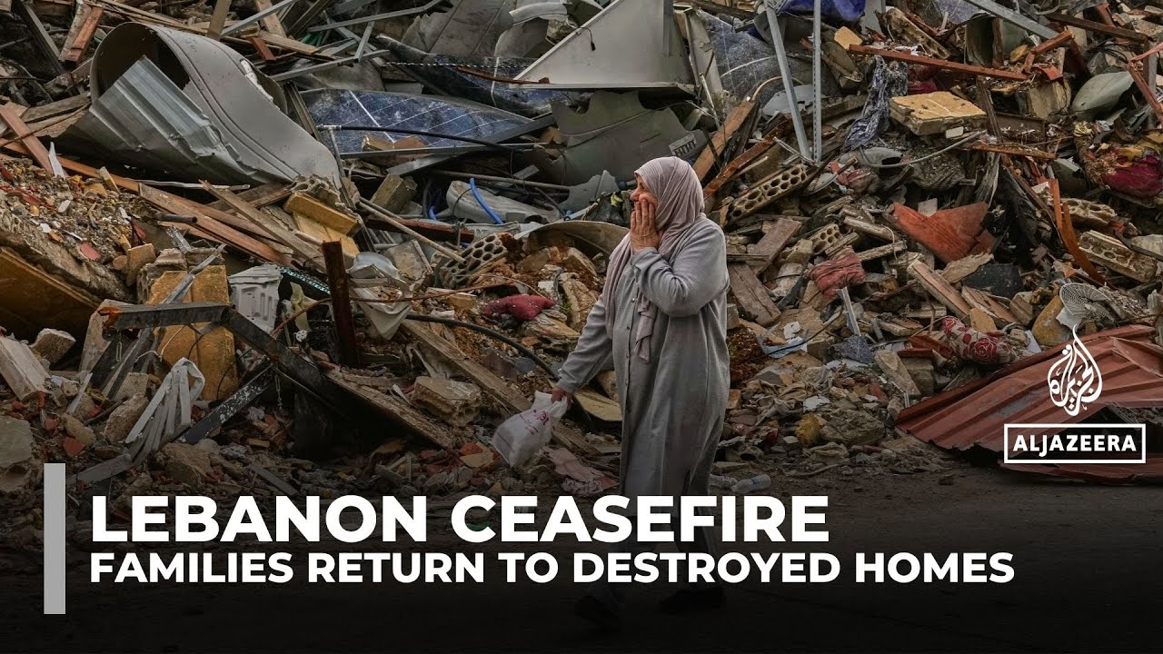 Displaced Lebanese return to devastated south as fragile 10-day truce takes hold