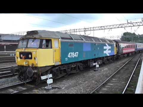 Class 47 No 47847 on 5Z47 @ Crewe on 1.5.14 - 1080HD