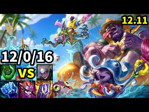 Zac Jungle vs Diana - KR Master | Patch 12.11