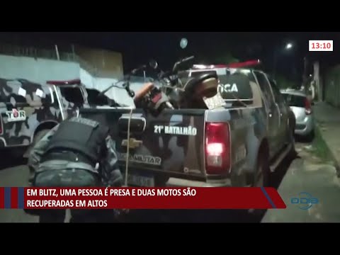 Em blitz, pessoa é presa e duas motocicletas são recuperadas em Altos 30 06 2021