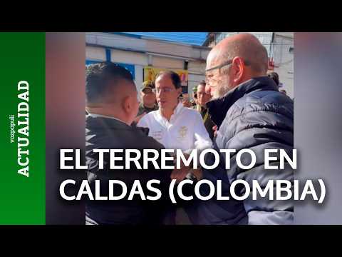 VICEPRESIDENTE DE COLOMBIA llega a CALDAS tras el TERREMOTO