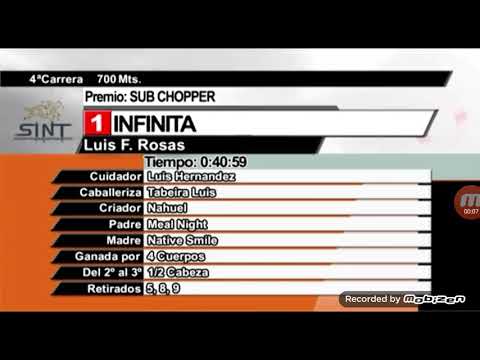 4ta carrera INFINITA sint melo 04/08/2018