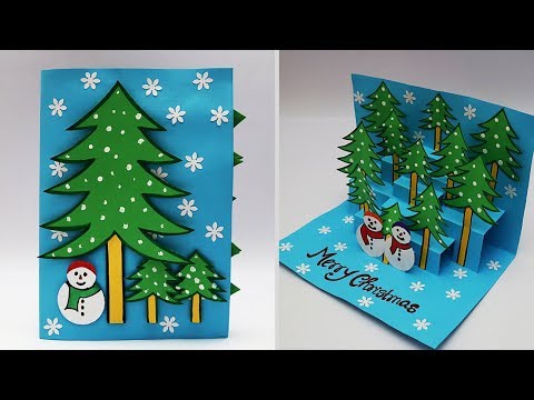 DIY 3D Christmas Pop Up Card | How to Make Christmas...