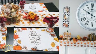 Fall Table Decor 2022| Decorate With Me Fall Table and Fireplace | Thanksgiving Decor