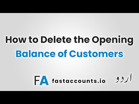 How to Delete the Opening Balance of Customers in Fast Accounts – Urdu