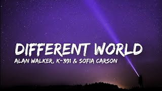 Alan Walker - Different World | K-391 & Sofia Carson | [ Slowed + Reverb ] | (Lyrics)