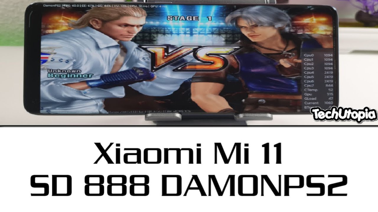 Snapdragon 888 DamonPS2 Pro emulator Xiaomi Mi 11 gaming test PS2 games/Faster than SD 865? heating?