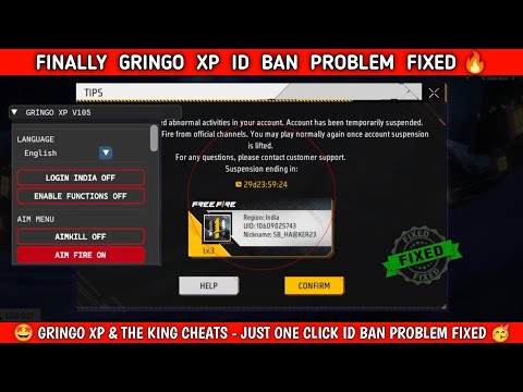 GRINGO XP 1 GAME ID BAN PROBLEM SOLVE 🔥101% || GRINGO XP V105 ID BAN PROBLEM 😭 THE KING CHEATS V61