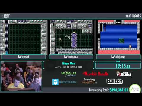 Awesome Games Done Quick 2015 - Part 102 - Mega Man by dxtr, coolkid, adefgames