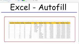 How To Use Autofill In Excel