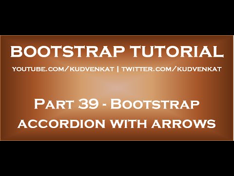 Bootstrap accordion with arrows