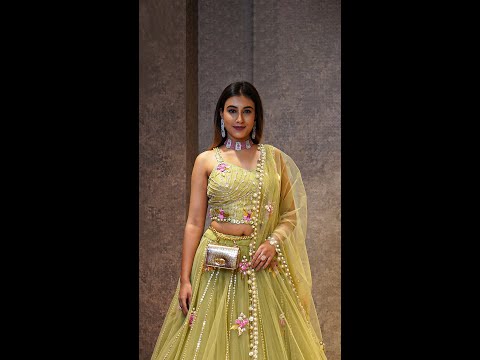 Trendy Green Floral Lehenga For Your Best Friend’s Mehendi Party