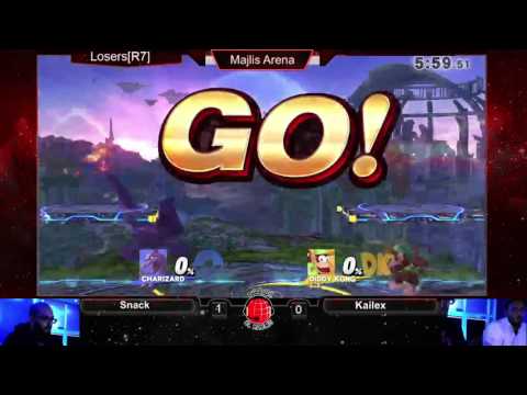 SSB4 @ Al Majlis 12/2: Snack (Yoshi, Charizard) vs Kailex (Cloud, Diddy Kong) - LR8