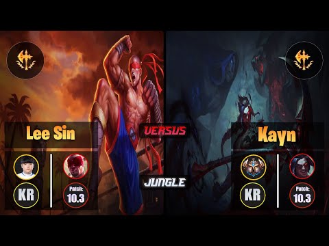 Canyon LEE SIN (Jungle) [Conqueror] VS KAYN - Challenger KR Patch 10.3