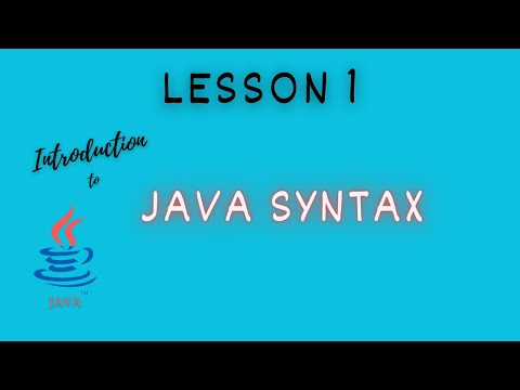 Introduction To Java Programming Lesson 1 Java Syntax