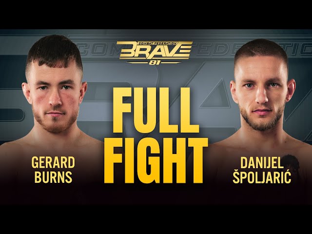 Gerard Burns vs Danijel Špoljarić Full Fight | BRAVE CF 81 (Ireland vs Serbia) | Road to BRAVE 100 MMAtown blog post image: Gerard Burns vs Danijel Špoljarić Full Fight | BRAVE CF 81 (Ireland vs Serbia) | Road to BRAVE 100
