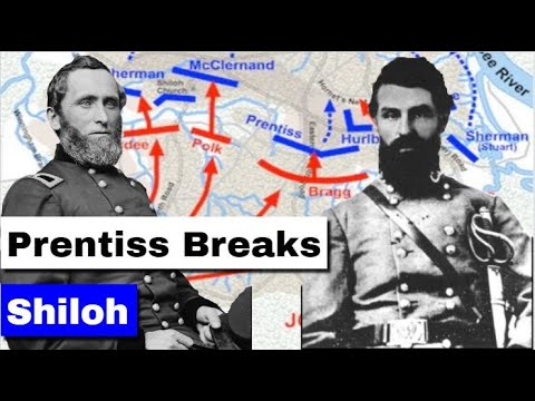Battle of Shiloh Part 2, Prentiss Breaks | Animated Battle Map