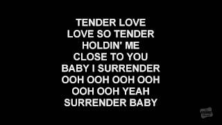Tender Love in the style of Force M.D.'s karaoke video with lyrics