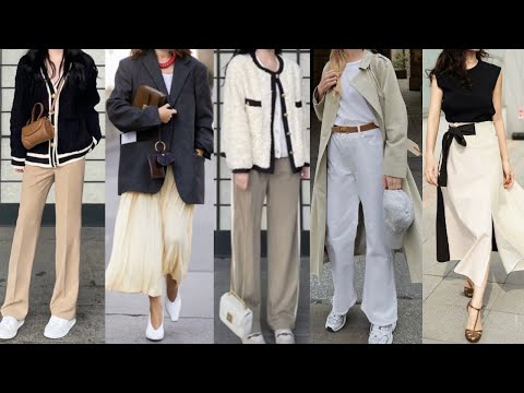 ELEGANTES FINAS Y SENCILLAS COMBINACIONES CON TENDENCIAS de ROPA de MODA OTOÑO INVIERNO 2024/2025