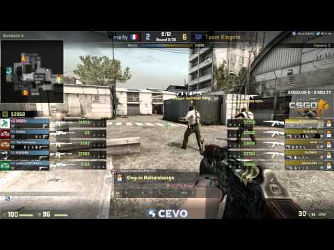 Team Kinguin vs. Melty - Game 1 (CEVO-P Placement Tournament CS:GO Season 8)  - Heliumbrella & Metuz