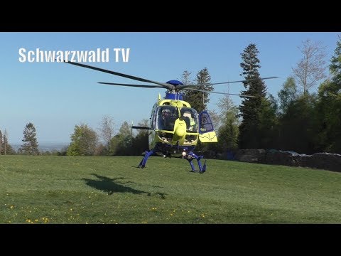🚨🚁 Start Rettungshubschrauber Lions 1 HB-ZUE nach tragischem Traktorunfall am Eggberg [14.04.2020]