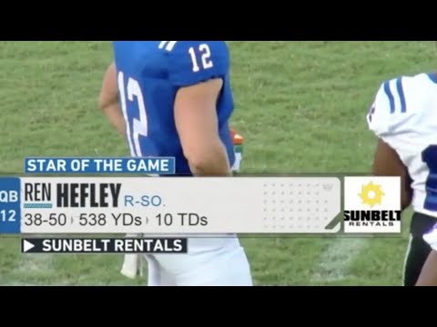 HISTORY MADE! 👀 || Presbyterian QB Ren Hefley Throws 10 TDs in ONE GAME ᴴᴰ