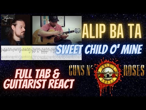 GUITARIST REACT & FULL TAB - Alip Ba Ta - Sweet Child O' Mine #AlipBaTa #Alipers #react