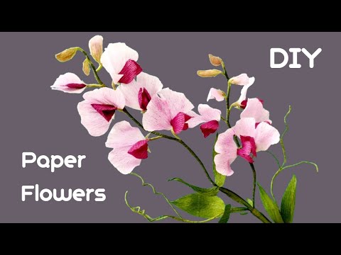 How To Make Sweet Pea Paper Flowers23‐09‐12#DIYPaperflowercraft #Paperflowertutorial #homedecoration