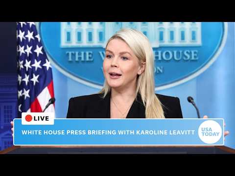 Live: Karoline Leavitt holds first White House press briefing since returning from maternity leave