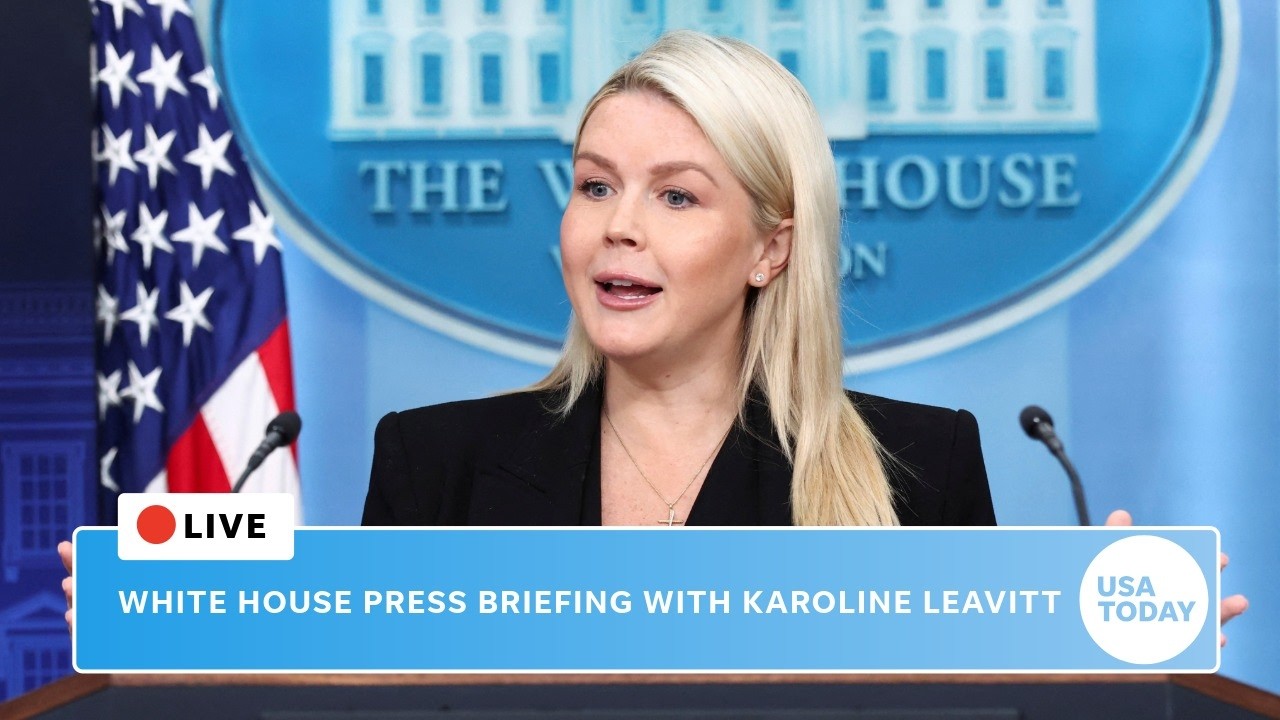 Live: Karoline Leavitt holds first White House press briefing since returning from maternity leave