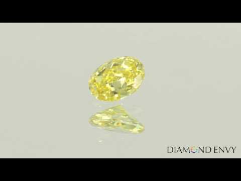 0.71 Carat Fancy Vivid Yellow SI1 Oval