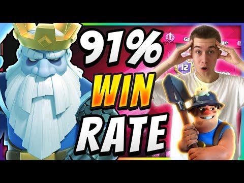 91% WIN RATE! MINER POISON 12 WIN DECK! — Clash Royale