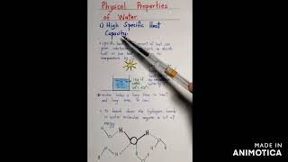 Why water has a high specific heat capacity? | Physical Properties of Water| STPM Biology Semester 1