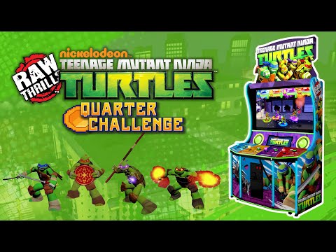 QUARTER CHALLENGE - Raw Thrills Nickelodeon TMNT Arcade 4 Player Playthrough + Ending  - Teknoparrot