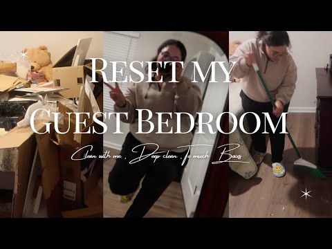 Speed clean my guests room with me Before my in-laws visit