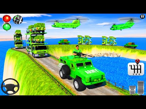 US Army Vehicles Transporter Truck Simulator Game - Army Vehicles Transportation - Android Gameplay