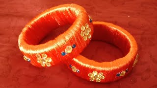 How old bangles turn in to new silk thread  designer bangles #shorts