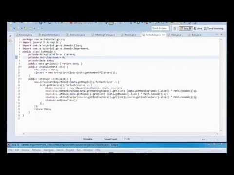 Class Scheduling 01 Genetic Algorithms 04 Java Prototype Project