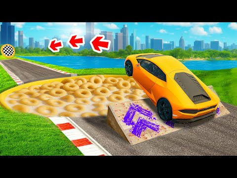 HOW FAR CAN A CAR DRIVE OVER A GIANT CEREAL BOWL IN GTA 5?