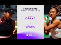Naomi Osaka vs. Zheng Qinwen | 2024 Rome Round of 16 | WTA Match Highlights