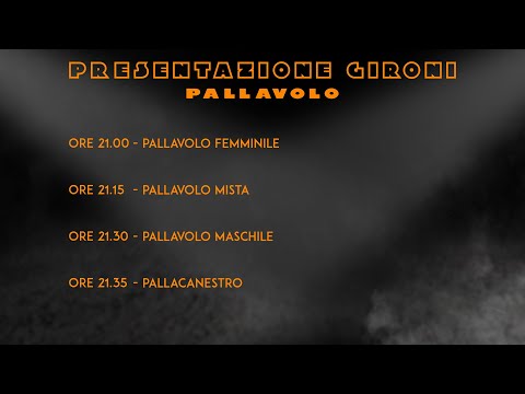 Presentazione gironi Pallavolo e Pallacanestro