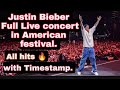 Justin Bieber live at American festival. please skip first 20 seconds.