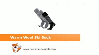 3Packs Alpaca Ski Socks  Men Warm Wool Sock, Women Skiing & For Snowboarding