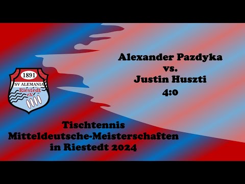 TISCHTENNIS Mitteldeutsche-Meisterschaften 2024 Pazdyka vs. Huszti