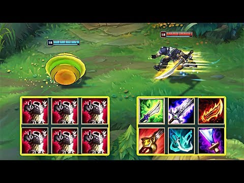 MASTER YI vs RAMMUS FULL BUILD FIGHTS