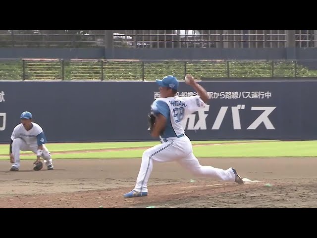 【ファーム】1奪三振含む3者凡退!! ファイターズ・谷川昌希 チームに流れを引き寄せる好リリーフ!! 2022年8月24日 北海道日本ハムファイターズ 対 横浜DeNAベイスターズ