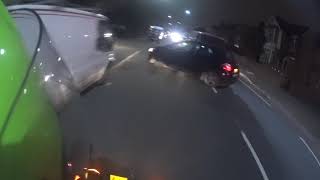 CAR PULLS OUT ON MOTORCYCLE NEAR MISS