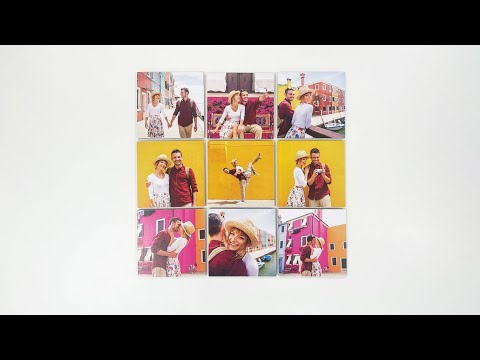 Hasta 9 cuadros adhesivos cuadrados con Printerpix - Second Medium